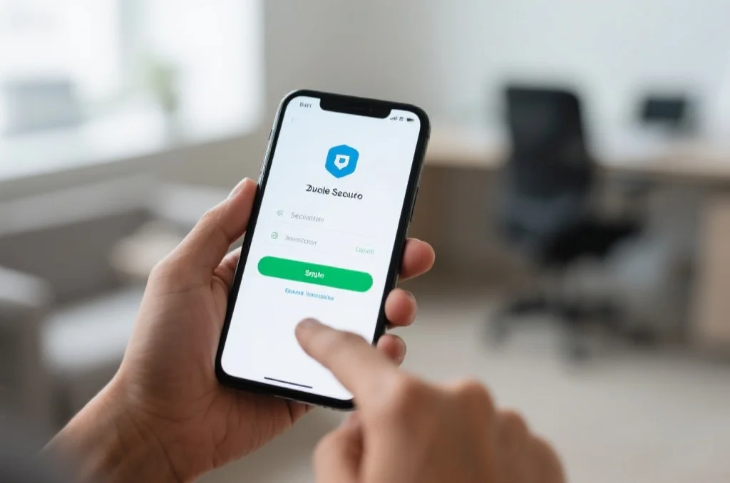 用户在智能手机上进行双重认证登录